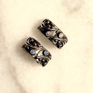 Pandora Retired 2 Curly Tendril Clips SS